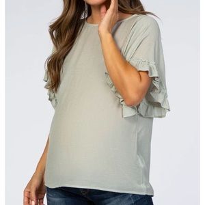 Ruffled Maternity Blouse FINAL SALE